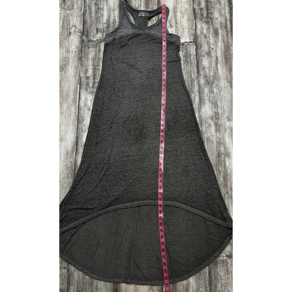 Athleta Sunrise Sheer Burnout Midi Dress Gray Racerback High Low Size S - Picture 6 of 7